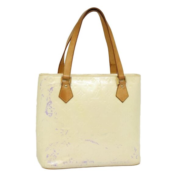 LOUIS VUITTON Monogram Vernis Houston Hand Bag Perle LV Auth - Picture 1 of 16